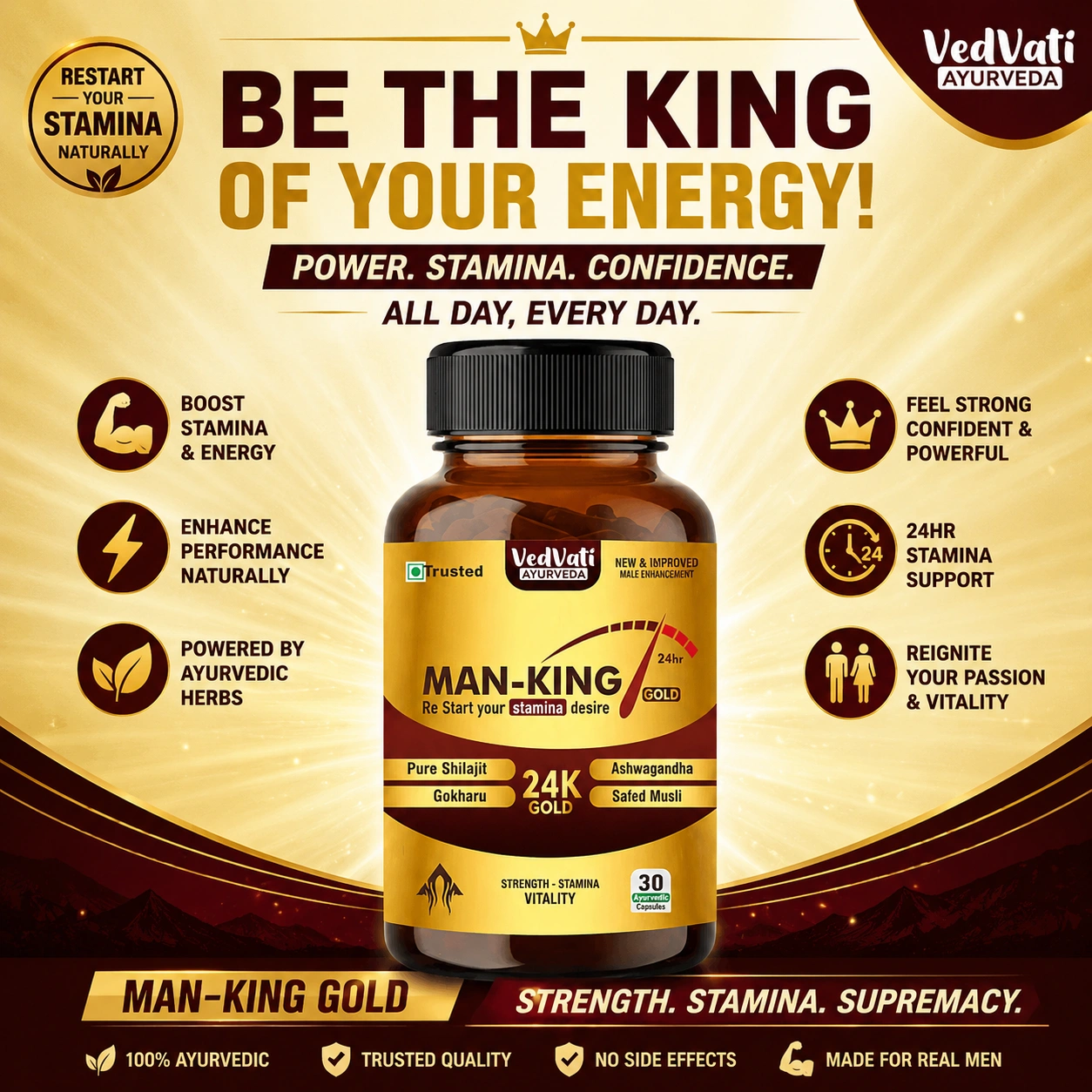 VedVati MAN-KING GOLD – Unlock Your Inner Strength. - Image 4