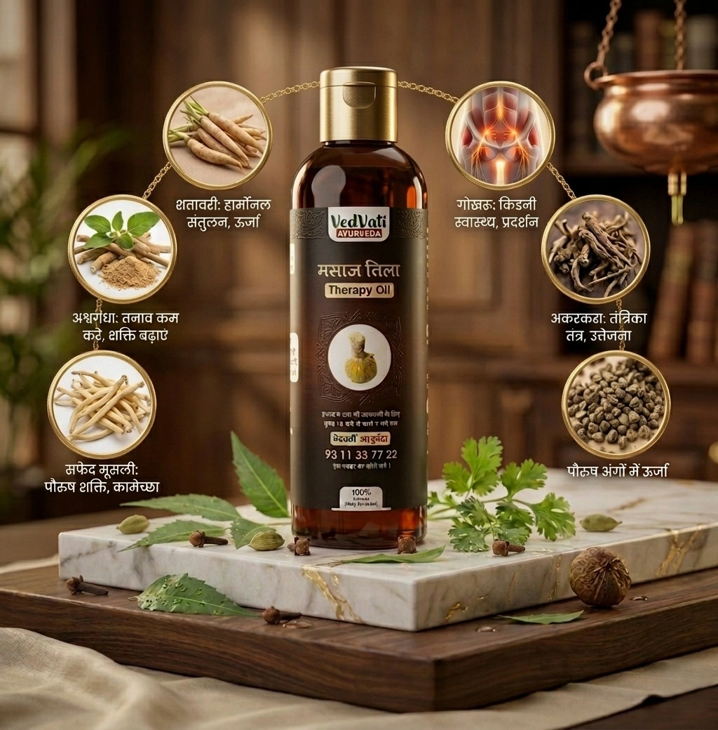 VedVati Massage Taila - Elevate Your Men's Wellness Naturally - Image 2