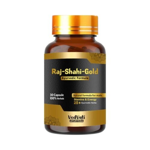 Vedvati Raj-Shahi-Gold Capsules – Ayurvedic Formula for Male Stamina & Energy (30 Capsules)