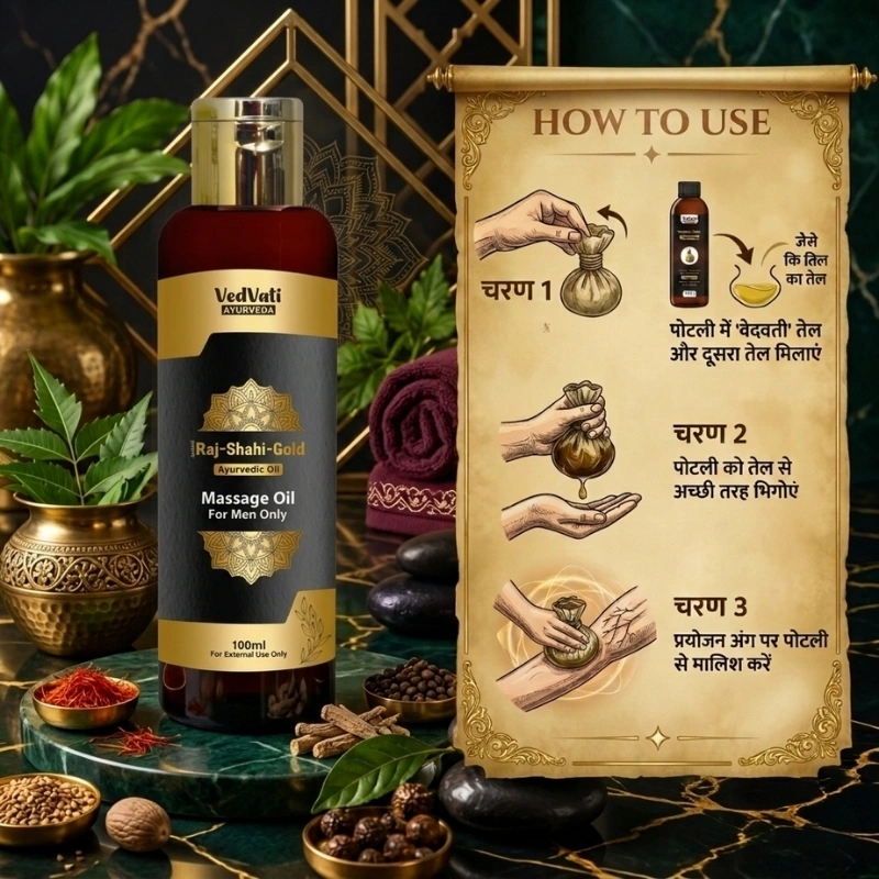 Raj Shahi Gold Oil - Pure Herbs. Premium Wellness. - Image 3