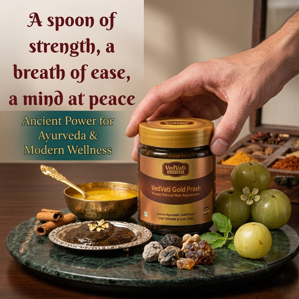 Vedvati Gold Prash – Premium Ayurvedic Male Rejuvenation Formula - Image 4
