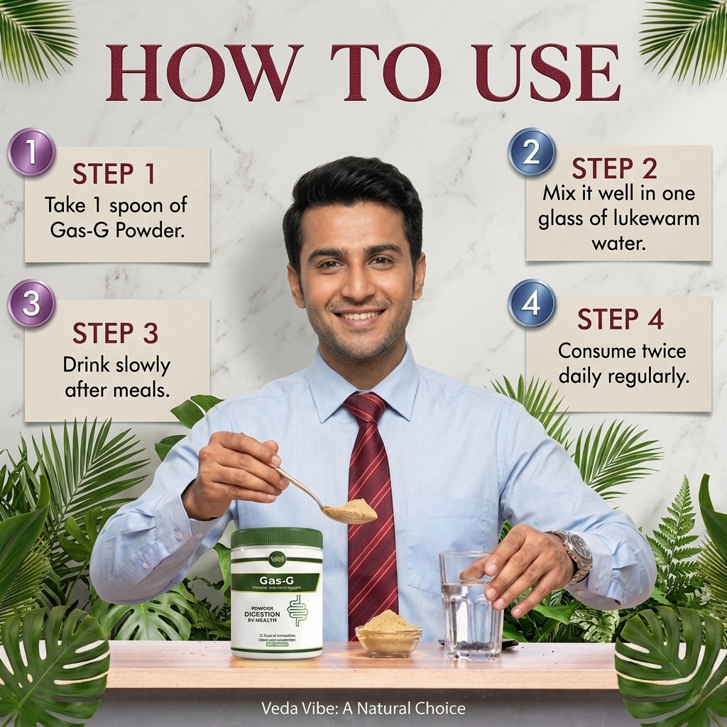 Gas-G Herbal Digestive Powder – Supports Digestion & Metabolism (250 g) - Image 3
