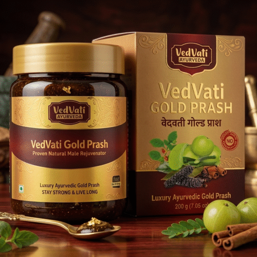 Vedvati Gold Prash – Premium Ayurvedic Male Rejuvenation Formula